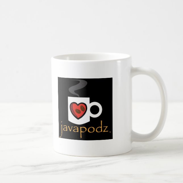 JavaPodz White Coffee Mug (Right)