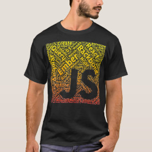 JavaScript Shirt  JS Framework Orange Yellow Gradi