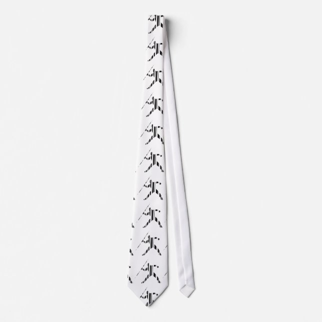 JAVELIN BAR CODE Sports Track and Field Pattern Tie (Front)