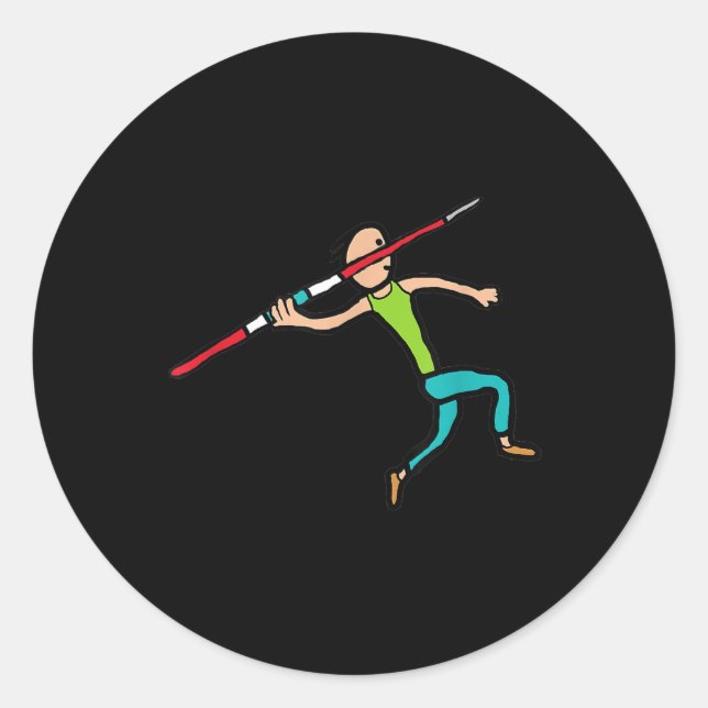 Javelin  classic round sticker (Front)