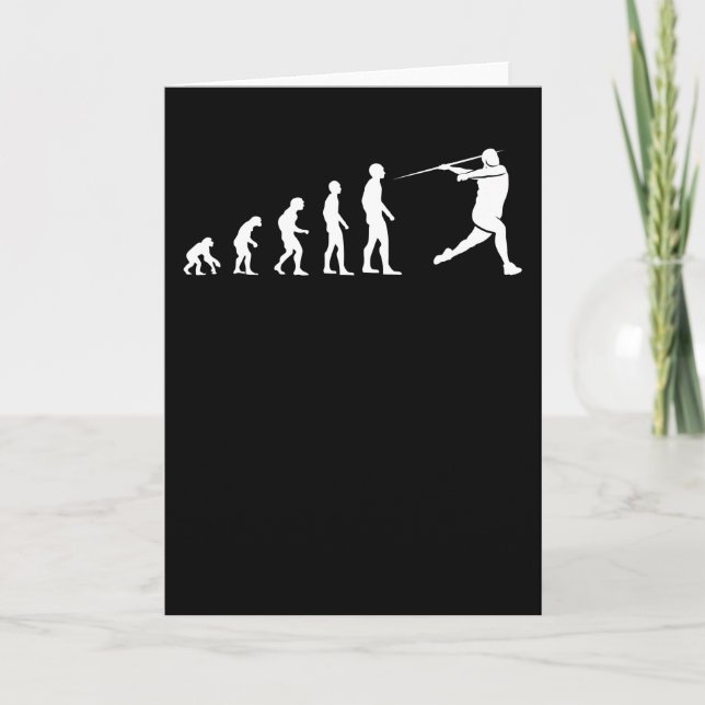 Javelin Throwing Javelin Thrower Funny Gift Card (Front)