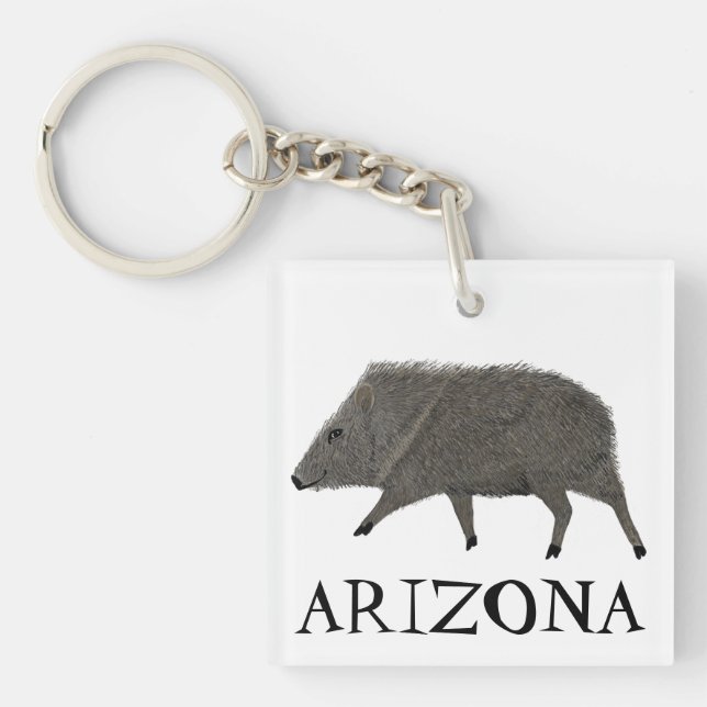 Javelina ARIZONA Desert Wild Animal Peccary Nature Key Ring (Front)