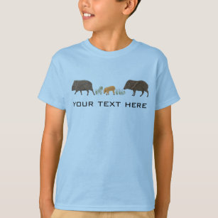 Javelina Family Portrait Desert Animals CUSTOMIZED T-Shirt