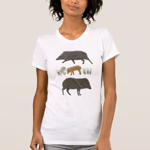 Javelina Family Portrait Desert Animals T-Shirt