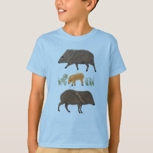 Javelina Family Portrait Desert Animals T-Shirt