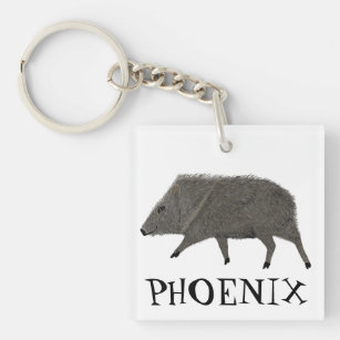 Javelina PHOENIX Desert Wild Animal Peccary Nature Key Ring