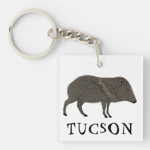 Javelina TUCSON Desert Wild Animal Peccary Nature Key Ring