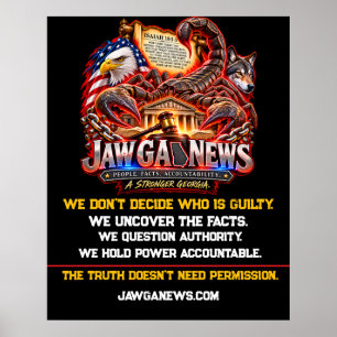 JAW GA News   Truth, Justice & Accountability Poster