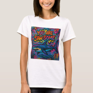 Jaw-some Shark Graffiti T-Shirt