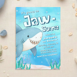 Jaw-some Shark Invitation