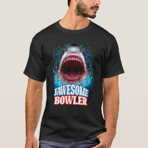 Jawesome Bowler Bowling Bowl Great White Shark T-Shirt