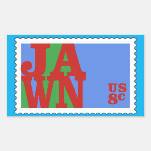 JAWN Philly 70s Love Stamp Parody Rectangular Sticker