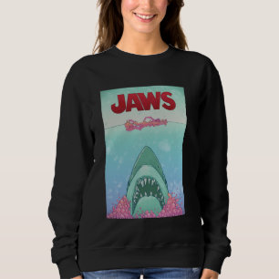Jaws 50th Anniversary Poster Bubble Bath Front & B Sweatshirt