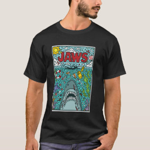 Jaws 50th Anniversary Poster Comic Chaos Style 2-S T-Shirt