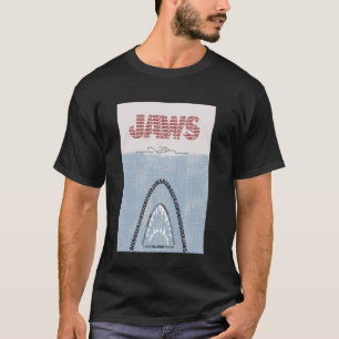 Jaws 50th Anniversary Poster Text Art Style Front  T-Shirt
