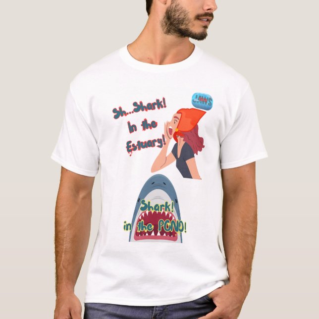 JAWS 50th Shark In The Pond T-Shirt (Front)
