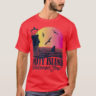 Jaws Amity Island Welcomes You Lighthouse Sunset P T-Shirt