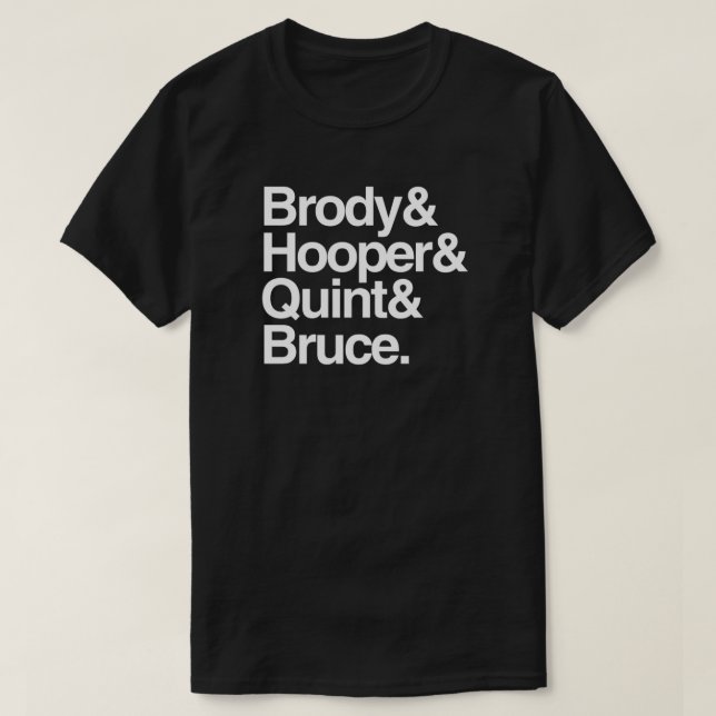 Jaws - Brody and Hooper and Quint and Bruce Classi T-Shirt (Design Front)