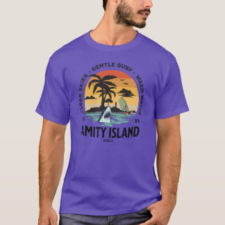 Jaws Fan Art Amity Island vacation T-Shirt
