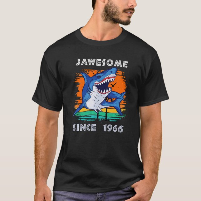 Jawsome Awesome Since 1966 Sharks Sea Ocean Fans B T-Shirt (Front)