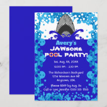 Jawsome Shark Themed Pool Party Birthday