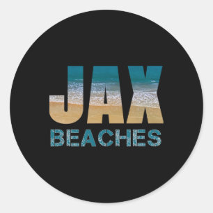 Jax Beaches Home Jacksonville Florida Vacation Sou Classic Round Sticker