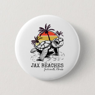 Jax Beaches Sea Turtle Preserve Save Jacksonville 6 Cm Round Badge