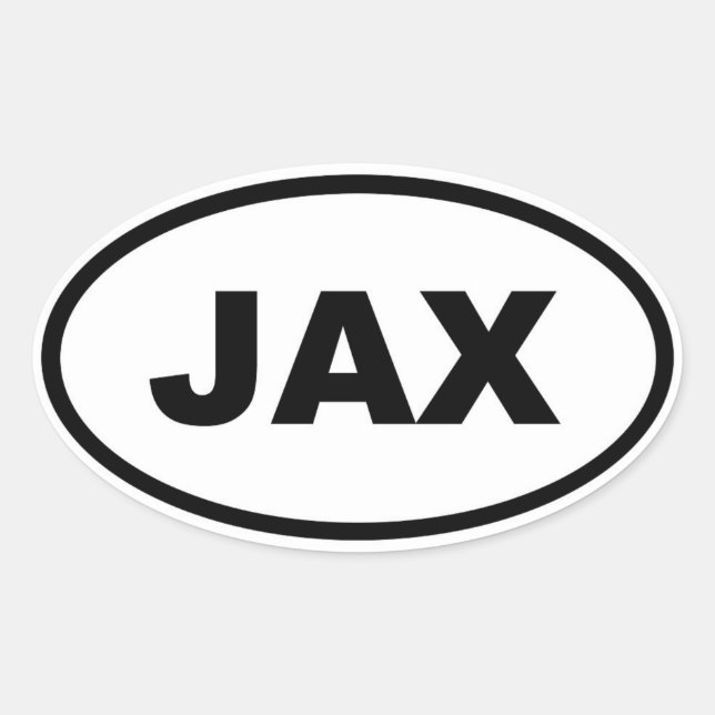 JAX Jacksonville Oval Sticker (Front)