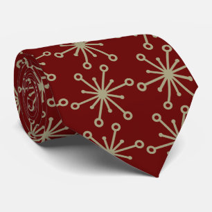 Jax Snowflake Foulard Burgundy Two-sided Tie