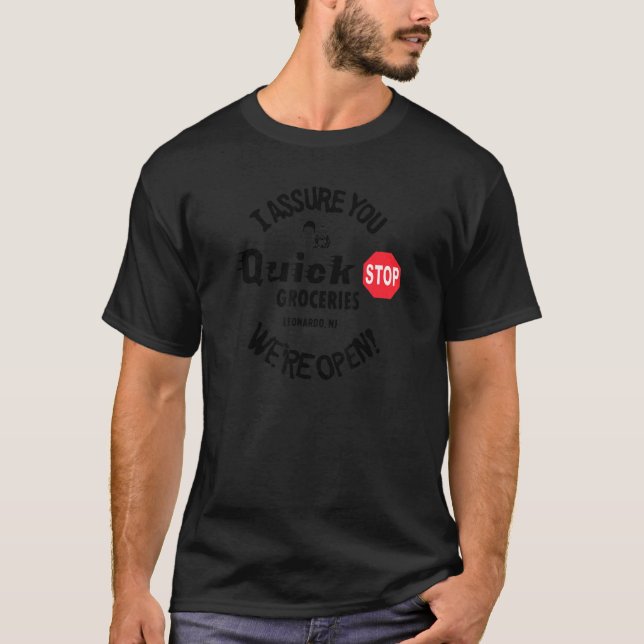 Jay And Silent Bob Quick Stop Groceries Sign T-Shirt (Front)