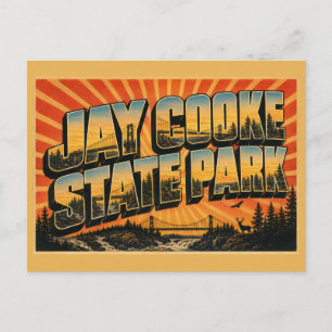 Jay Cooke State Park MN Vintage Travel Art Postcard