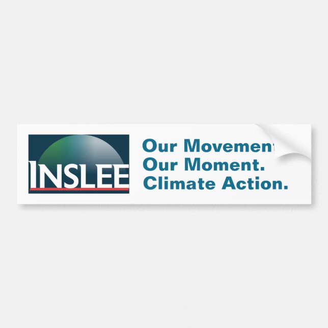 Jay Inslee Our Moment Bumper Sticker (Front)