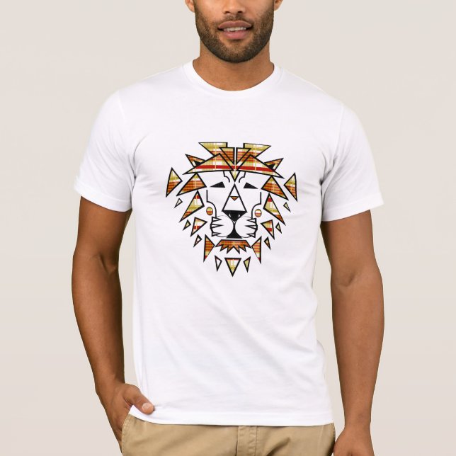 Jay Niani - Shredded Lion - Fall Plaid - Centre T-Shirt (Front)