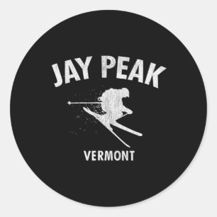 Jay Peak Skiing Tee Vermont Ski  Classic Round Sticker