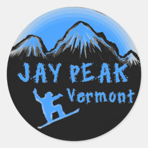 Jay Peak Vermont artistic skier Classic Round Sticker