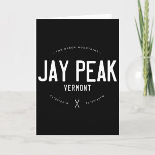 Jay Peak Vermont Graphic Distressed Vintage Ski Card