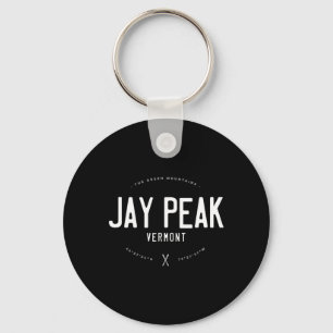 Jay Peak Vermont Graphic Distressed Vintage Ski Key Ring