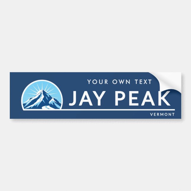 Jay Peak Vermont mountain ski resort Bumper Sticker (Front)