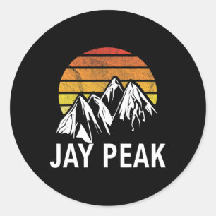 Jay Peak Vermont New England Usa Ski Resort Snowbo Classic Round Sticker