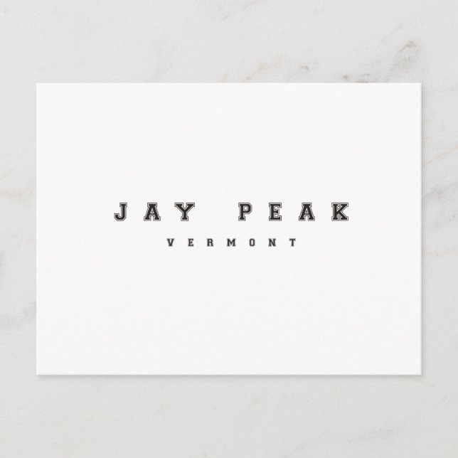Jay Peak Vermont Postcard (Front)