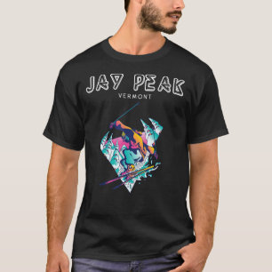 Jay Peak Vermont  Retro Skier T-Shirt