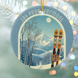 Jay Peak Vermont ski souvenir Ceramic Ornament