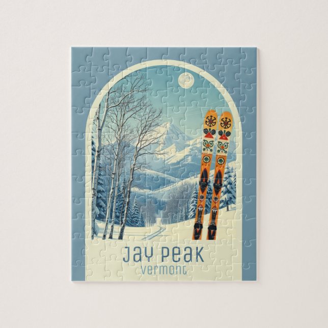 Jay Peak Vermont ski vacation game Jigsaw Puzzle (Vertical)