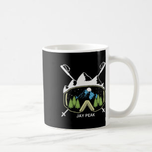Jay Peak Vermont Skiing Skier Ski Goggles And Pole Coffee Mug