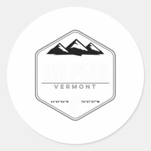 Jay Peak Vermont Snowboarding T Classic Round Sticker