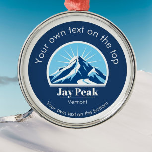 Jay Peak Vermont USA ski resort vacation medal Metal Ornament