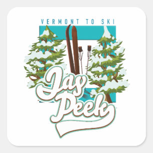 Jay Peek Vermont ski logo Square Sticker