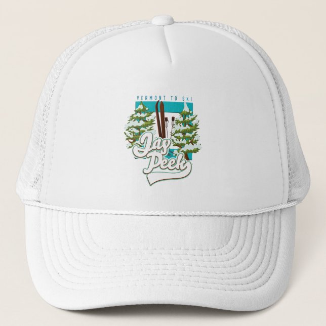 Jay Peek Vermont ski logo Trucker Hat (Front)
