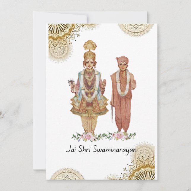 Jay Shree Swaminarayan Greeting Card (Front)