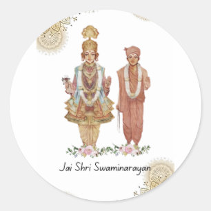 Jay Shri Swaminarayan Classic Round Sticker